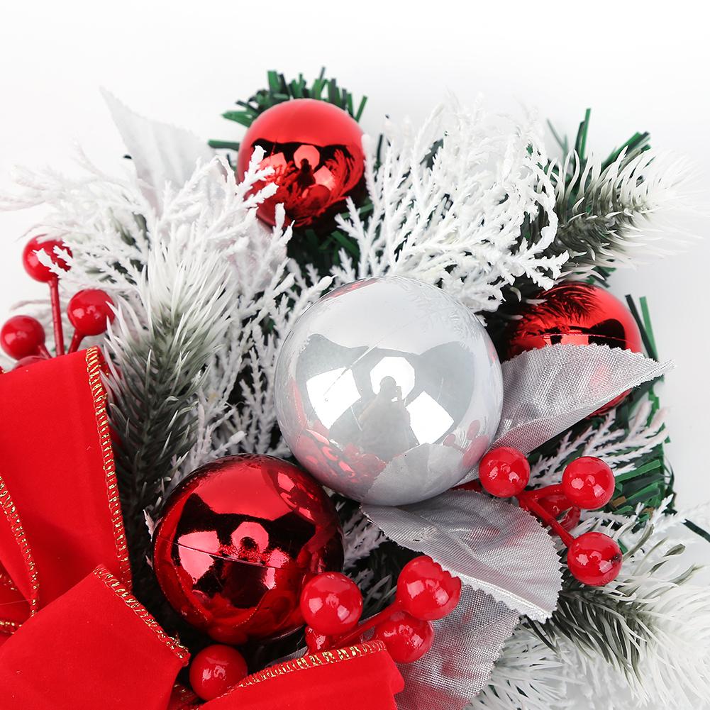 Merry Christmas Ornaments Festive Garland Charms with LED Light Strip Xmas Stair Wreath Holiday Party Decor Supplies