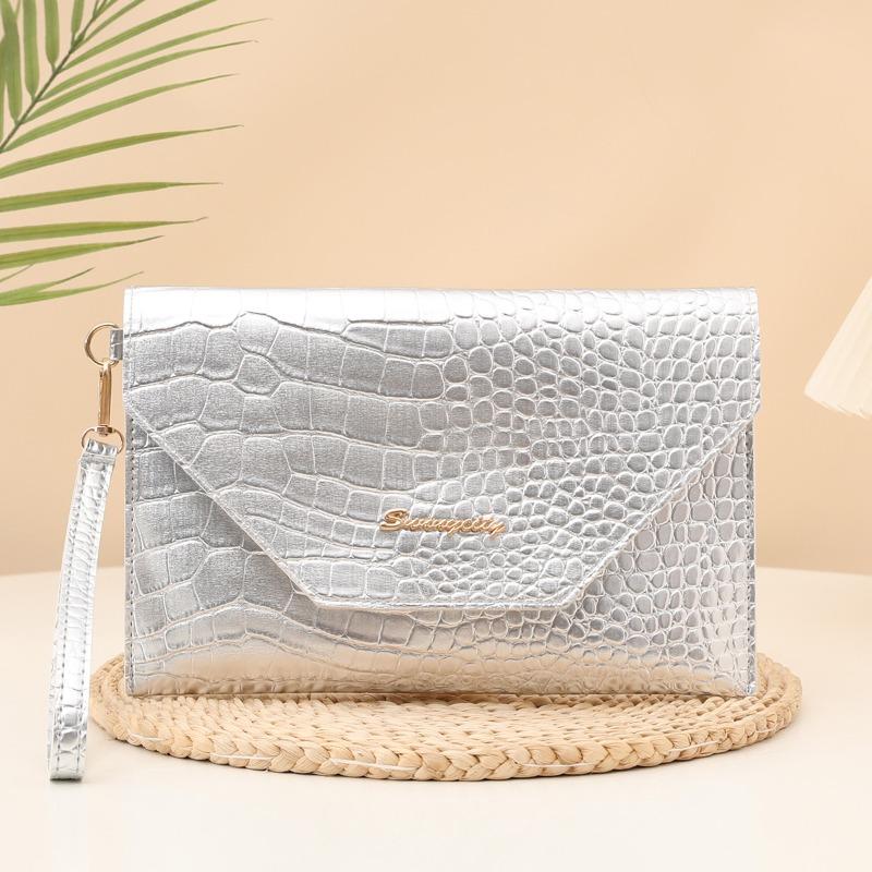 

Новая золотая женская сумка клатч-конверт сумочка кошелек вечерняя сумка серебряный