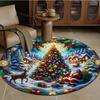 Weihnachtsbaum Rundteppich Dekoration Geschenkunterlage Nordisch Ethnisch Wohnzimmer Schlafzimmer Hängesessel Bereichsteppich Neujahrsteppich