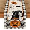 Linen Halloween Table Flag, American Dining Table Decoration, Party Tablecloth, Anti-Slip Coffee Table Flag