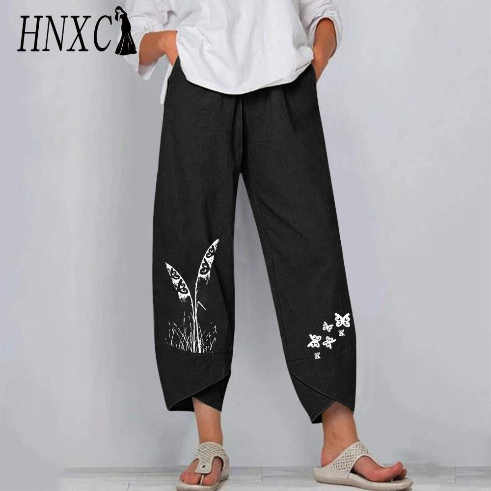 

HNXC 4 цвета Женская мода Повседневные Хлопок Лен Большой размер Длинные Брюки Однотонные Широкие Штаны гаремы Свободные Однотонные Брюки XXXXXL серый