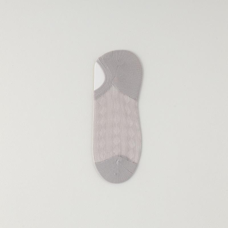 

5pair Rhombus Mesh Socks Children S Short Tube Shallow Mouth Invisible Socks Summer Ultra-Thin Hollow Boat Socks Women S Solid Color Versatile Socks One size fits all темно-серого