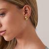14K Gold Luxury Hoop Earrings for Women Glossy Half Hoops Earrings