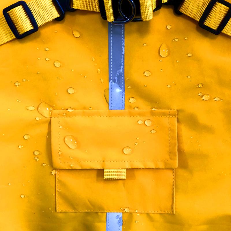 Reflective Puppy Dog Raincoat with Harness Waterproof Pet Clothes Yorkshire Outfit Apparels Masoctas Impermeables Para La Lluvia