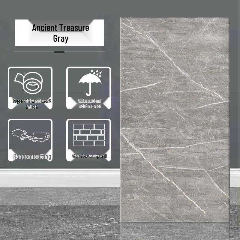 Self-Adhesive Waterproof Aluminum-Plastic Marble-Effect Wall Panel Sticker
