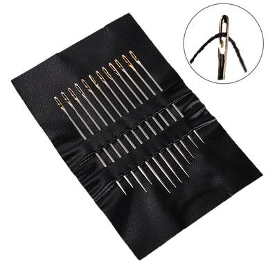 Blindnähnadeln, Haushalts-Stickgarnnadel, ältere Menschen, großes Loch, Nähen, Perlenwerkzeuge, Edelstahl, Bedarf zum Einfädeln, manuell