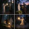 Costume Cosplay da Suora Gotica in Tessuto di Poliestere per Halloween e Feste a Tema