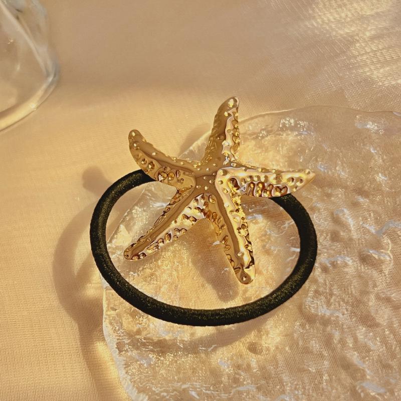 Elegant Starfish Shell Stainless Steel Elastic Hair Tie