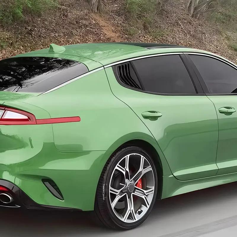 For Kia Stinger 2018      2024 Car Rear Window Louver Shutter Cover Exterior Side Vent Trim Scoop Sticker