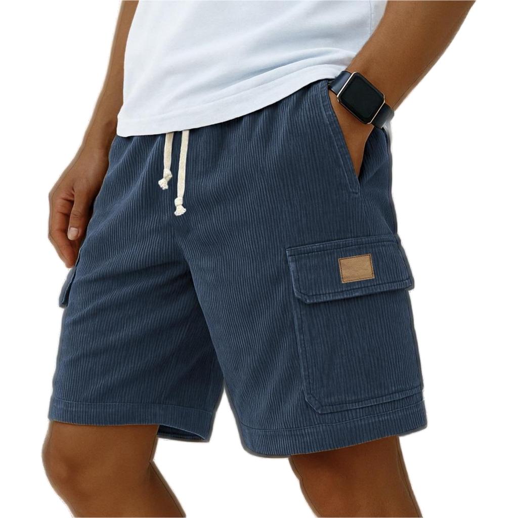 Men's Casual Shorts Drawstring Elastic Waist Sports Lightweight Summer Beach Shorts With Pocket
