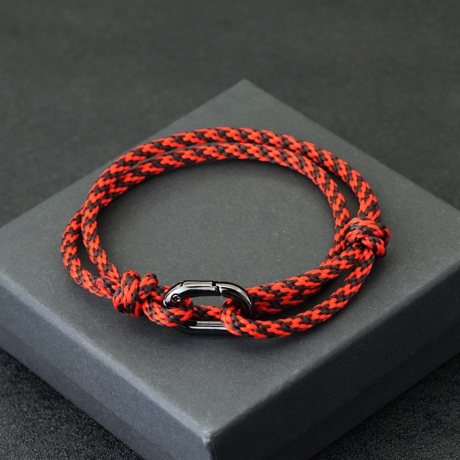 New Rope Bracelet Men Adjustable Double Layer Handmade Sliding Buckle Macrame Braslet Surfing Jewelry Pulseira Corda Masculina