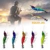 Shrimp 10.9g 80mm Squid Jig Luminous Horizontal Slow Sinking Lure Webfoot Wood Shrimp Artificial Calamar Cuttlefish Fishing