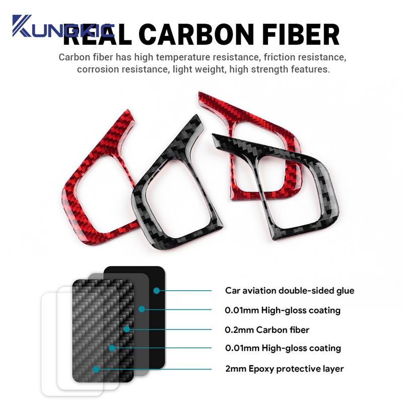 For Renault Clio 3 2013 2014 2015 2016 2017 2018 Real Soft Carbon Fiber Sticker LHD RHD Car Steering Wheel Button Frame Trim