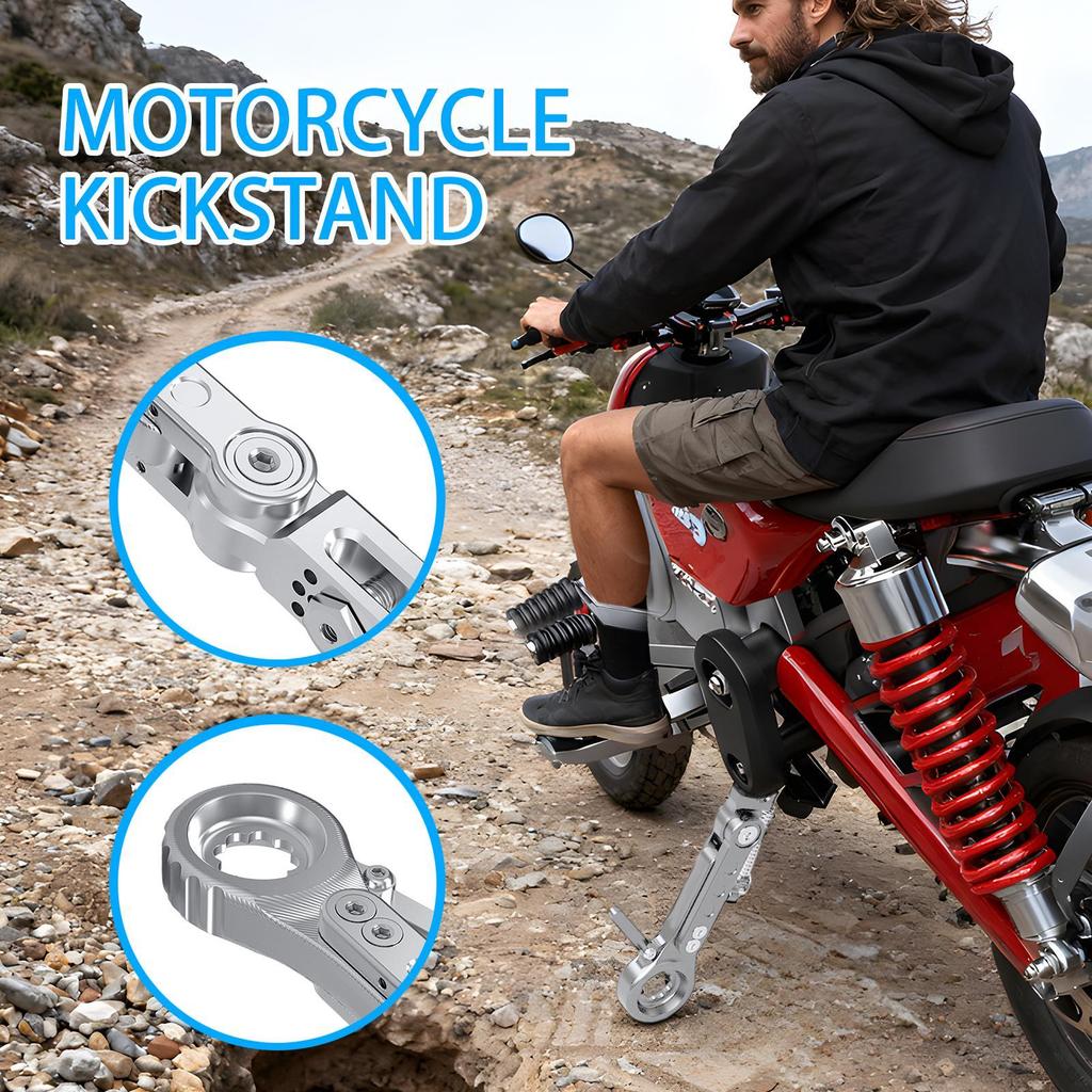 Motorcycle Kickstand Alloy Motorbik Foot Side Support Adjustable Parking Kickstand for Electric Motorbik General Parking Bracket