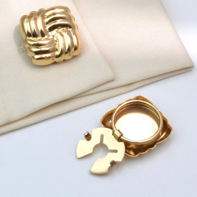 [HF]Hot 2PCS Button Cover Cufflinks For Women And Men Fashion Alloy Shirt Sleeve Collar Clips Decoration Accessories