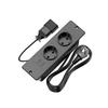 Recessed Power Strip with 2 Sockets USB A USB C Ports Embedded Furniture Charging Station for Desk Nightstand Cabinet