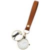 Fieldwork Analog Pocket Watch with Cat Strap and Bag Charm, Brown, GY030-2, Women's