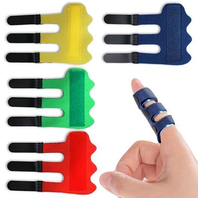 4pcs Upgraded Trigger Finger Splint,Trigger Finger Brace Support with 3 Adjustable Fixing Belt,Finger Straightener for Middle Ring Index Pinky Thumb
