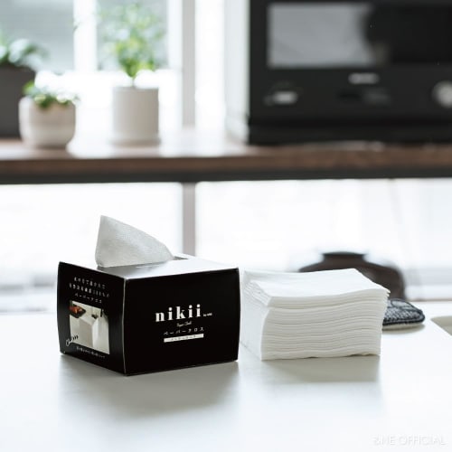 &NE Paper Cloths, Nikii, 30 Sheets, 24cm Wide X 25cm Long, Kitchen Paper, Made In Japan, Thick, Natural Fiber, Quarto-Fold, Mesh Type, Absorbent, 3-Pl