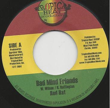 7inch Record RED RAT - Bad Mind Friends NONE Tropical Heat P 2004 US Reggae, Ska & Dub Used