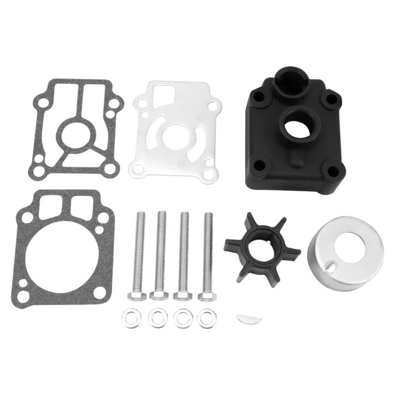 Marine Cooling Pump Service Kit, Outboard Water Pump Impeller Repair Set with Mixed Plastic, Stainless and Rubber Components for 25HP 30HP 35HP 40HP