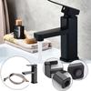 Basin Sink Bathroom Short/High Faucet Blacked Hot Cold Mixer Tap Water Basin Mixer Tap Household Bathroom Facilities
