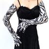 Elegant Opera Gloves Women Dancing Dress Gloves Evening Party Ceremony Gloves with Leopard Pattern for Formal Occasion
