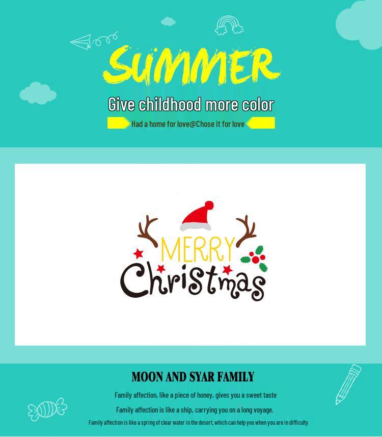 High-End Pure Cotton Family Christmas T-Shirt Set - Mother & Daughter Matching Short Sleeves for Families of Three or Four