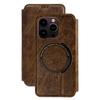 For iPhone 15 Anti-Scratch PU+TPU Matte Case Compatible with MagSafe Wallet Phone Cover