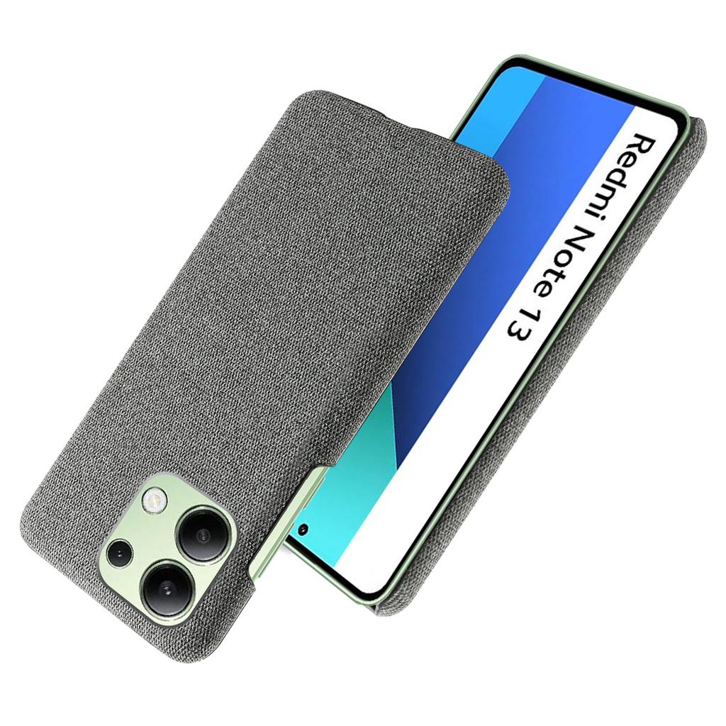 For Xiaomi Redmi Note 13 4G Phone Case Hard PC+Cloth Anti-slip Cover