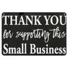 D Business Thank You Sign  Elegant Cursivelike Font  Black  White Shop Decoration  Durable Aluminum Plaque Decor Sign