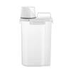 Getreide Dose Ergonomischer Griff Messbecher Design Aufbewahrungsbehälter mit Deckel Kunststoff Transparent Getreidespender