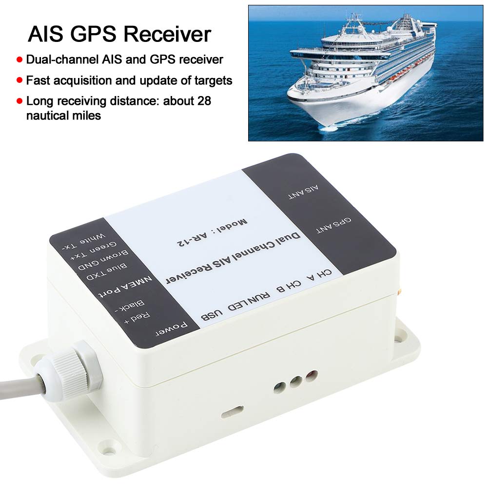 Receptor GPS AIS Marin, Receptor AIS USB pentru Barcă cu Canal Dual, Receptor AIS NMEA Integrat