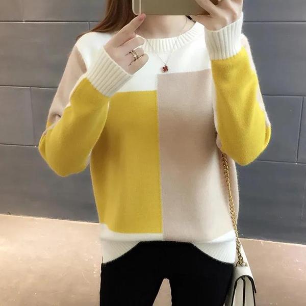 

WTEMPO пуловер ярких цветов, женский свитер большого размера на весну и осень, свободный цветной свитер с длинными рукавами S