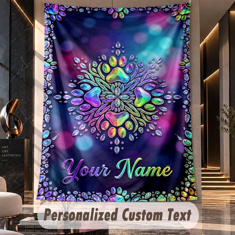 Mandala (5) Thema Individueller Wandteppich Personalisierter Benutzerdefinierter Name Text Wandbehang Teppich Heimdekoration Hintergrundtuch