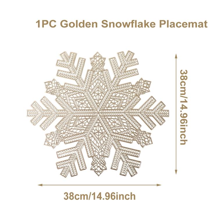 

38 см виниловые ажурные салфетки из ПВХ со снежинками круглые нестандартные салфетки для кухни, Рождества, свадьбы, вечеринки, украшения дома as shown