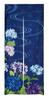Noren Hydrangea Long Perfect for Rainy Season and Modern Nordic Navy Tension Room Dressing Privacy Curtain Next.design Curtain, Design, Length, 180cm,