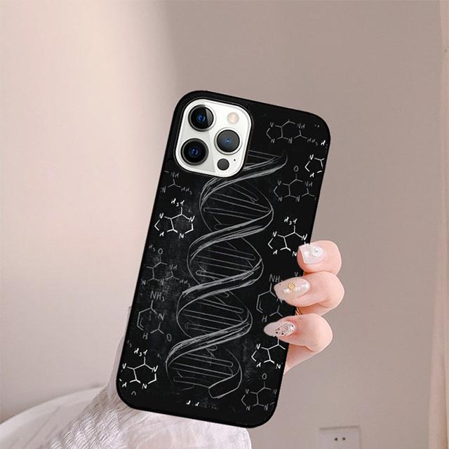 Retro DNA Science Illustration Phone Case For iPhone 17 Air 13 12 14 15 16  Cover For Apple Pro Max Plus Coque