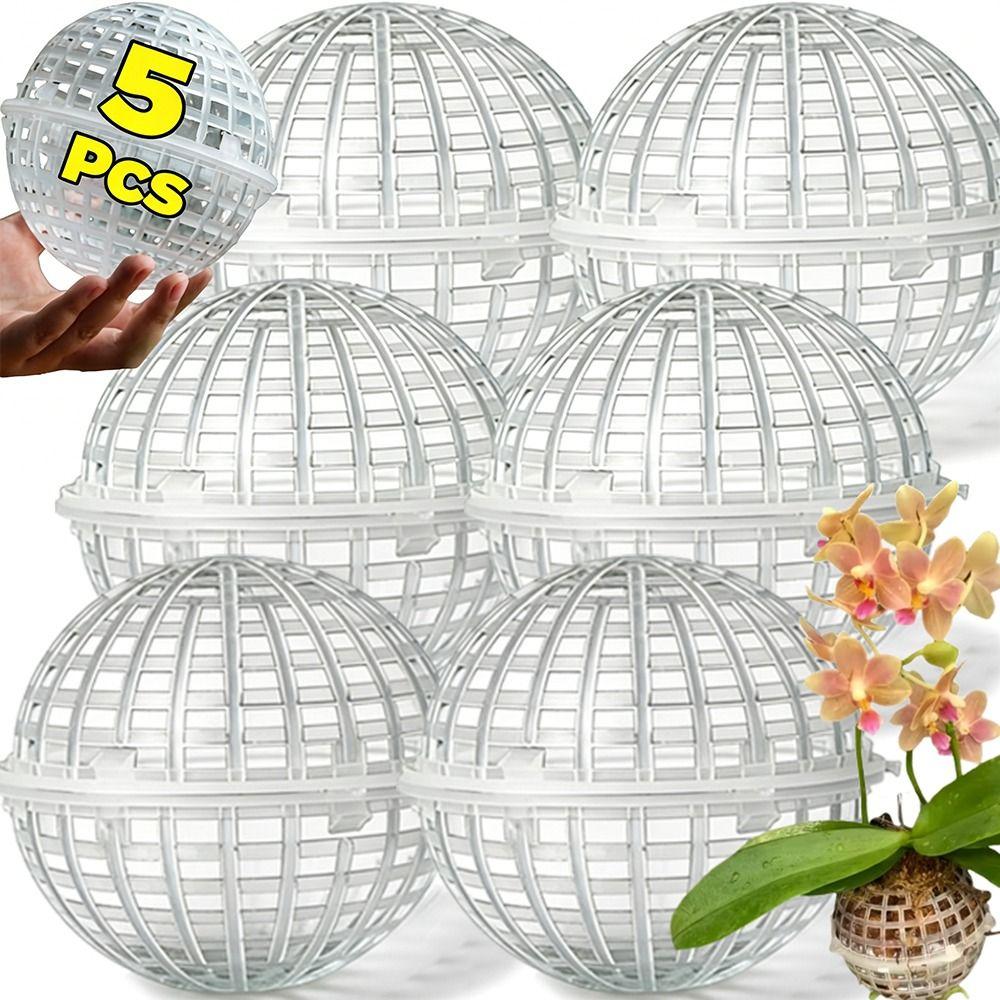 5Pcs Reusable Empty Porous Suspension Ball Plastic Biological Floating Cage Indoor Outdoor