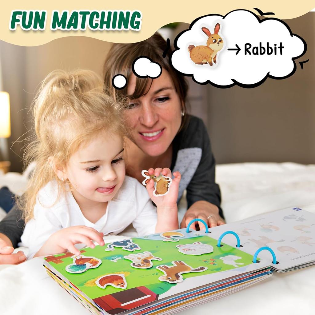 Montessori Baby Busy Book My First Quiet Book Paste Early Learning Education Toy for Toddlers Matching Game Toys for Kids Gifts