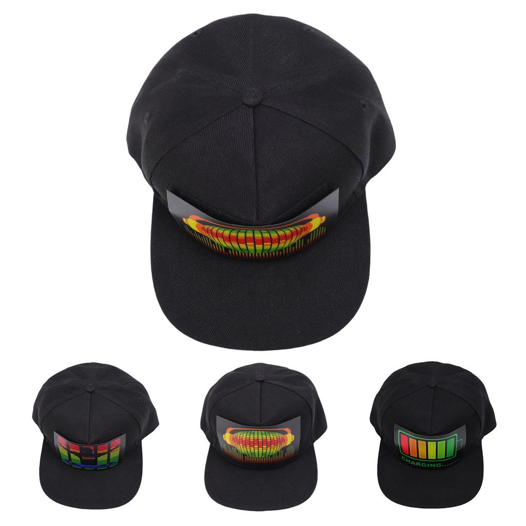 LED Hat Light Up Baseball Cap Sound Activated Luminous Hat for Party Club Festival Stage Performance