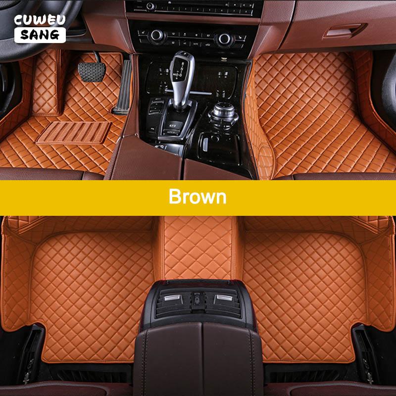 CUWEUSANG Custom Car Floor Mats For Skoda Superb Auto Carpets Foot Coche Accessorie