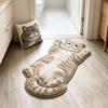 Anti-fouling Cat-Shaped Area Rug 2D Cartoon Carpet Cute Home Decor Carpet  Living Rooms