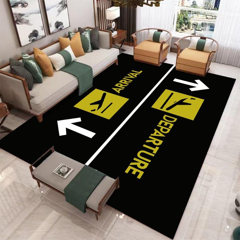 Kobercové logo letadla do obývacího pokoje Ložnice Velká plocha Dětský pokoj Umělecký tisk Dětský koberec Domov Minimalistická domácí dekorace Koberce