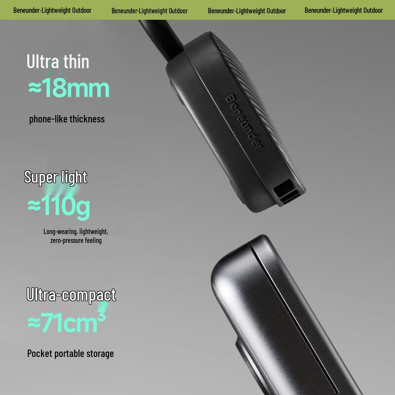 beneunder USB Mini Dual-Body Neck Fan