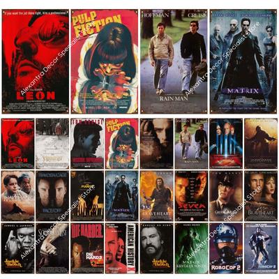 Vintage Klassischer Film Metallblechschild Retro Wanddeko Poster Plakette für Bar Kneipe Club Man Cave Perfekte Heimdeko Platte
