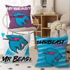 Blogger Jeux M-Mr Beast Image Personnalisée Texte Oreillers Décoratifs Maison Cadeaux Ménagers 45x45cm