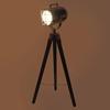 93.98 Cm Black Wooden Tripod Nickel Spotlight Industrial Nautical Searchlight for Home, Office, Livingroom, Bedroom, Diningroom Decor