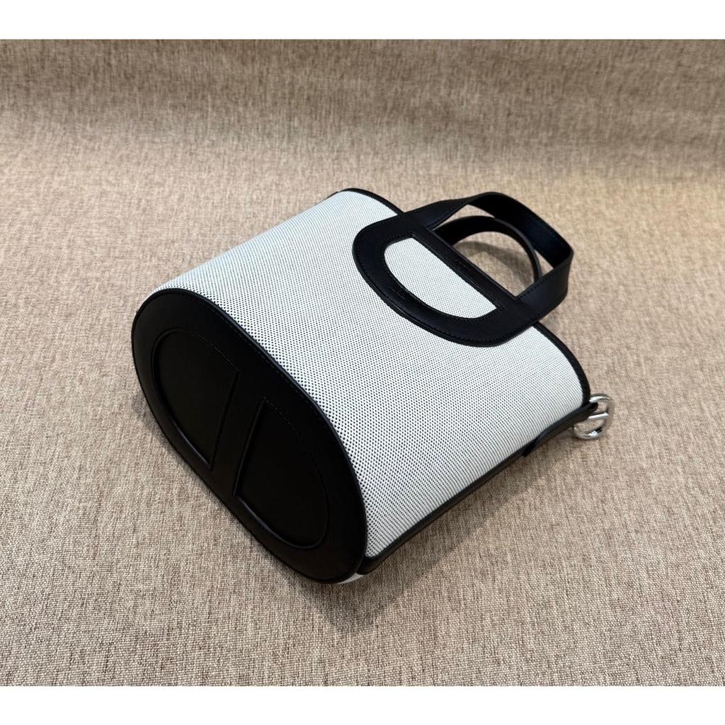 2026 Neue Mode Leinwand mit Swift Erstes Rindsleder Schweinenase Eimer Tasche Langlebiger Gemüsekorb Handtasche