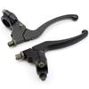 For HONDA C/CR/CRF/XL/XR Brake Lever Perch Clutch Black Aluminium Alloy 2PCS
